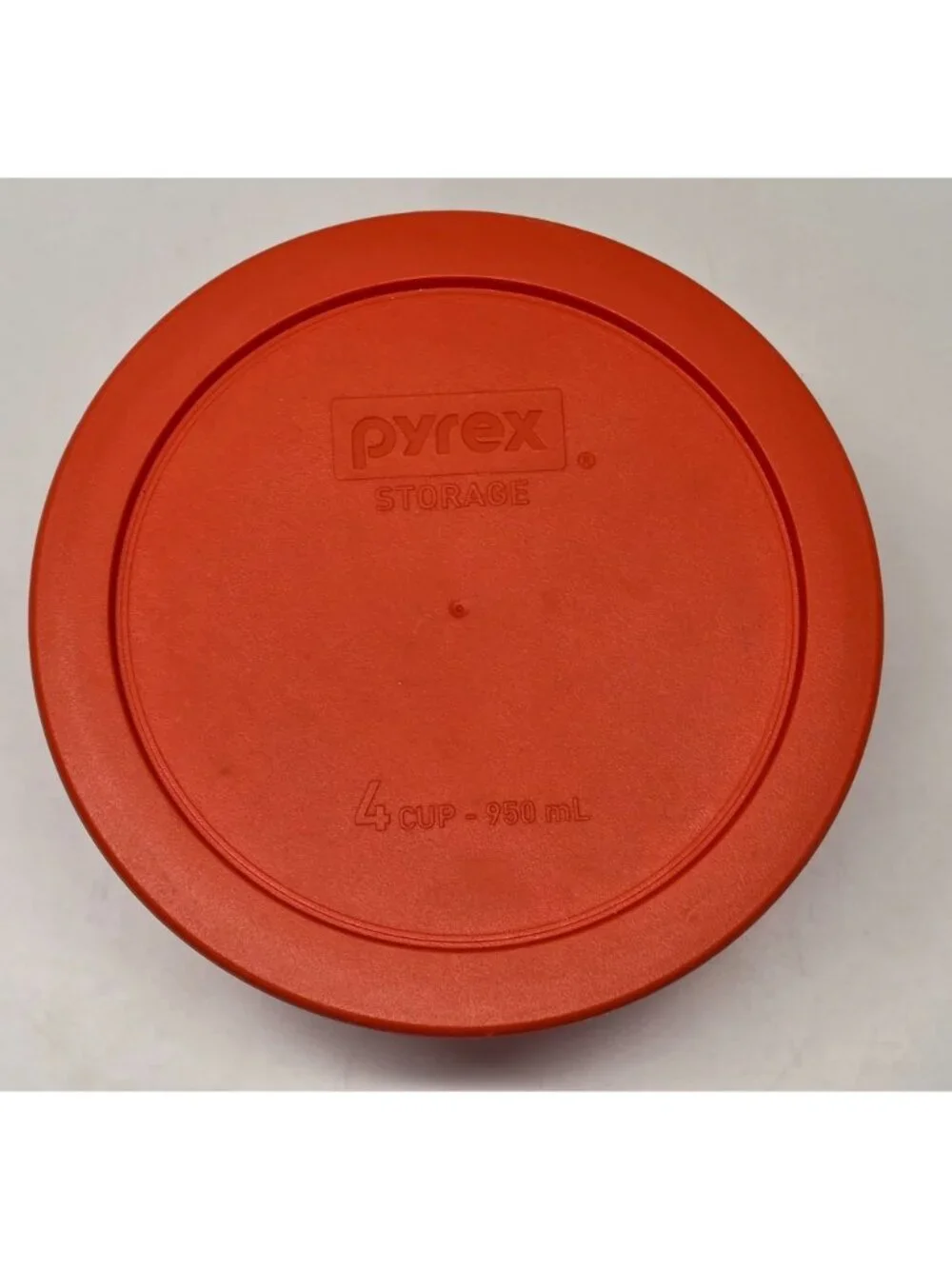 Pyrex 4 Cup Glass Storage Bowl Orange Pumpkin Print w/ Lid 950mL Fall Halloween